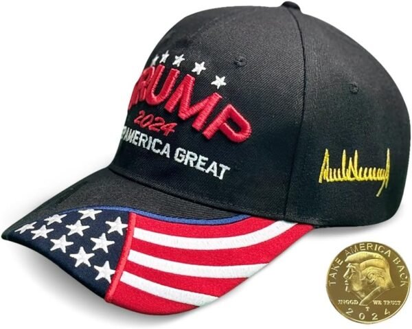 2024 MAGA Hat with Trump Coin - Unisex Baseball Cap