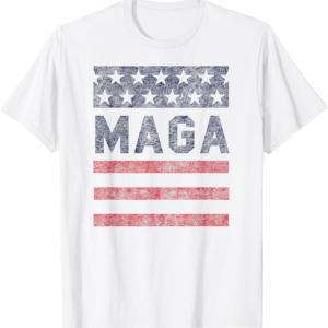 MAGA Stars & Stripes Vintage Distressed T-Shirt