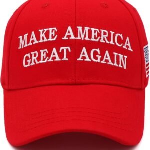Patriotic Trump 2024 MAGA Hat with USA Flag Embroidery