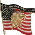 Trump 2024 MAGA Gold Eagle Lapel Pin - Trade Winds