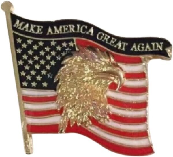 Trump 2024 MAGA Gold Eagle Lapel Pin - Trade Winds