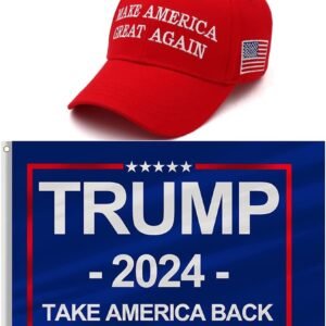 Trump 2024 MAGA Hat & Flag Set - Take America Back!