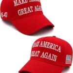 Trump 2024 MAGA Hat - USA Flag Embroidery