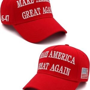 Trump 2024 MAGA Hat - USA Flag Embroidery
