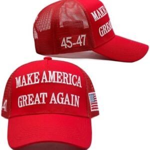 Trump 2024 MAGA Hat with USA Flag - Adjustable Cap