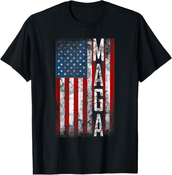 Vintage Grunge MAGA American Flag T-Shirt - Unisex Fun